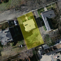 24 Waban St, Newton MA 02458-1522 aerial view