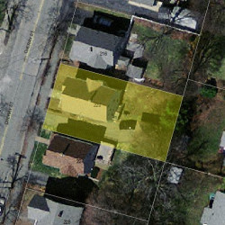 220 Cherry St, Newton MA  02465-1246 aerial view