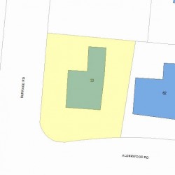 33 Burrage Rd, Newton MA 02459-1253 plot plan