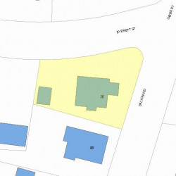 26 Everett St, Newton MA  02459-1940 plot plan