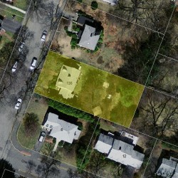 136 Winslow Rd, Newton MA  02468-1741 aerial view