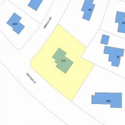 636 Dedham St, Newton MA 02459-3322 plot plan
