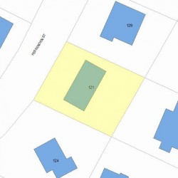 121 Fessenden St, Newton MA 02460-1131 plot plan