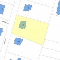 52 Hyde Ave, Newton MA  02458-2311 plot plan