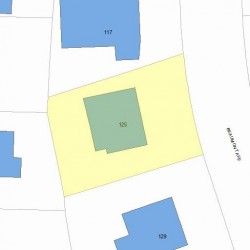 125 Beaumont Ave, Newton MA 02460-2315 plot plan