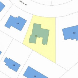 168 Cynthia Rd, Newton MA 02459-2864 plot plan