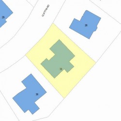 30 Clifton Rd, Newton MA 02459-3147 plot plan