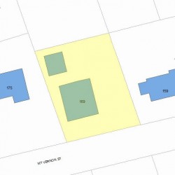 169 Mount Vernon St, Newton MA 02465-2516 plot plan