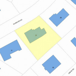 21 Fairhaven Rd, Newton MA 02459-3423 plot plan