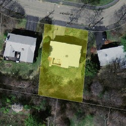83 Andrew St, Newton MA  02461-2144 aerial view