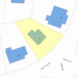61 Walnut Hill Rd, Newton MA  02459-2666 plot plan