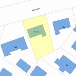 562 Auburn St, Newton MA  02466-1718 plot plan