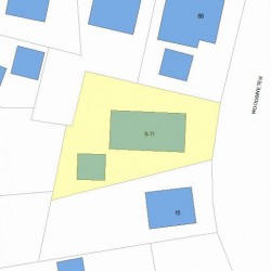 11 Woodbine Ter, Newton MA  02466-1820 plot plan