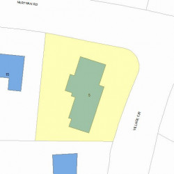 5 Village Cir, Newton MA 02459-3069 plot plan