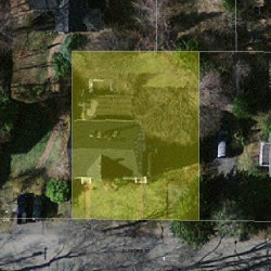 43 Elmore St, Newton MA  02459-1118 aerial view