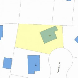 68 Pine Crest Rd, Newton MA  02459-2118 plot plan