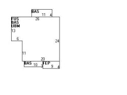 25 Alden Pl, Newton MA  02465-1567 floor plan