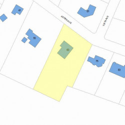 63 Aspen Ave, Newton MA  02466-3002 plot plan