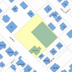 228 Adams St, Newton MA  02458-1203 plot plan