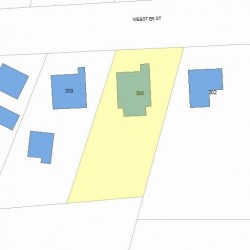 306 Webster St, Newton MA  02466-2106 plot plan