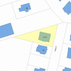 38 John St, Newton MA  02459-2305 plot plan