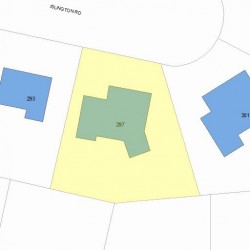 297 Islington Rd, Newton MA  02466-1020 plot plan