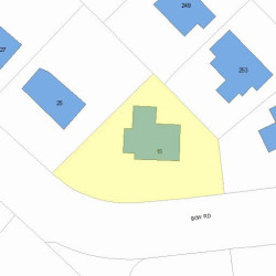 15 Bow Rd, Newton MA 02459-2555 plot plan