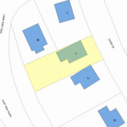 9 Lewis St, Newton MA 02458-1824 plot plan