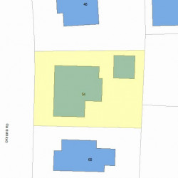 54 Oxford Rd, Newton MA 02459-2405 plot plan