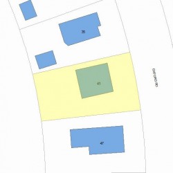 41 Oxford Rd, Newton MA 02459-2407 plot plan