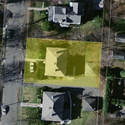 22 Wessex Rd, Newton MA  02459-1625 aerial view