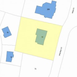 59 Sargent St, Newton MA 02458-2318 plot plan