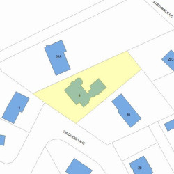 4 Wildwood Ave, Newton MA 02460-1322 plot plan