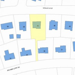52 Nonantum St, Newton MA  02458-2434 plot plan