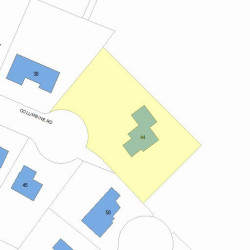 44 Columbine Rd, Newton MA 02459-3444 plot plan