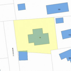 19 Webster Ct, Newton MA  02459-1730 plot plan
