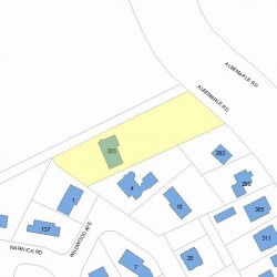 285 Albemarle Rd, Newton MA  02460-1359 plot plan
