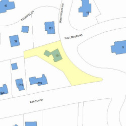 131 Bishopsgate Rd, Newton MA 02459-2008 plot plan