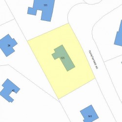 125 Countryside Rd, Newton MA  02459-2917 plot plan