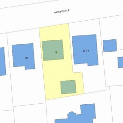 16 Madison Ave, Newton MA 02460-1905 plot plan