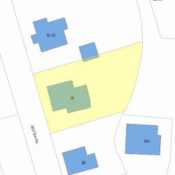 20 Dexter Rd, Newton MA  02460-2318 plot plan