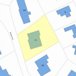 540 Dudley Rd, Newton MA  02459-2809 plot plan