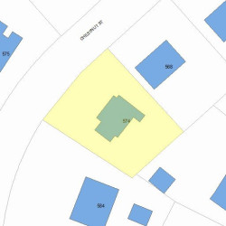 574 Chestnut St, Newton MA 02468-1614 plot plan
