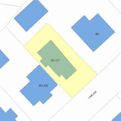 327 Lake Ave, Newton MA 02461-1211 plot plan