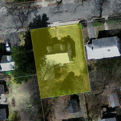 60 Amherst Rd, Newton MA  02468-2302 aerial view