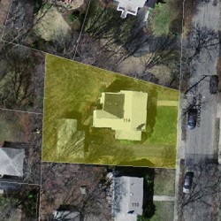 114 Greenlawn Ave, Newton MA  02459-1714 aerial view