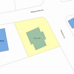 1127 Chestnut St, Newton MA 02464-1308 plot plan