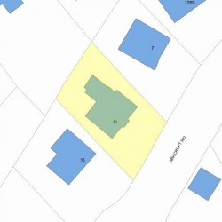 11 Ashcroft Rd, Newton MA  02461-1701 plot plan