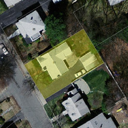 61 Harding St, Newton MA 02465-1336 aerial view