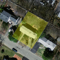 145 Day St, Newton MA 02466-2921 aerial view